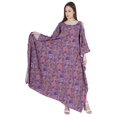 thumbnail image 4 of Moomaya Boat Neck Caftan Rayon Cover Up Printed Cold Shoulder Kaftan Maxi Dress, 4 of 6