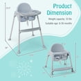 thumbnail image 3 of Babyjoy 4-in-1 Convertible Baby High Chair Feeding with Removable Double Tray& Footrest, 3 of 10