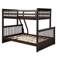 thumbnail image 3 of Twin over Double (Single over Double), Soild Wood Detachable Bunk Bed- Converts into two Separate Beds- Espresso Colour, 3 of 5