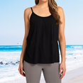thumbnail image 2 of HNMKIU Gym Racerback Tank Tops Shelf Bra Camisoles Adjustable Spaghetti Strap Tank Tops Basic Layer, 2 of 4