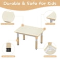 thumbnail image 4 of Kids Table and 4 Chairs Set, Height Adjustable Toddler Table and Chairs Set for Ages 2-10, Graffiti Desktop, Non-Slip Legs, Children Table for Daycare Home, 4 of 9