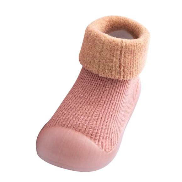 Boys Slippers Soft Sole Toddler Shoes Warm Knit Baby Slipper Rubber Sole Kids Cozy Stocking Socks Stylish Footwear