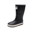 thumbnail image 4 of Black Womens High Top Rain Boots With Solid Color Waterproof Design Thick Sole Comfortable For Spring Summer Rainy Everyday Wear Size 41, 4 of 5