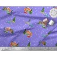 thumbnail image 3 of Soimoi Moss Georgette Fabric House,Tree & Car Transport Print Sewing Fabric Yard 42 Inch Wide, 3 of 3