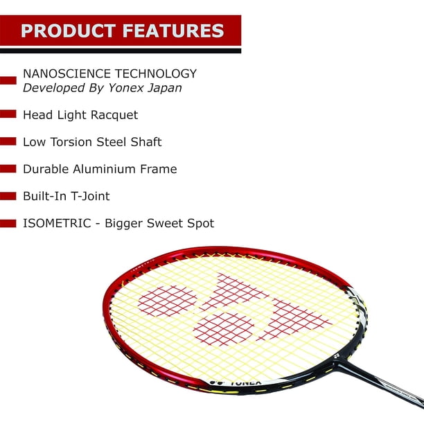 Yonex NANORAY 6000i G4 - U Aluminium Strung Badminton Racket With