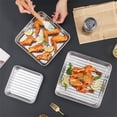 thumbnail image 3 of Plat de Cuisson en Acier Inoxydable Plateau pour Rôtir la Dinde avec Grille de Refroidissement Cuisine Bbq Gâteau 24 cm, 3 of 8