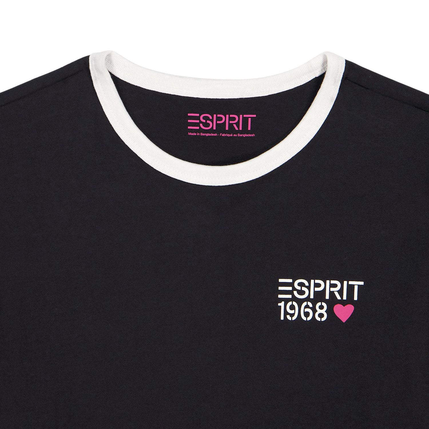 Esprit Women's Short Sleeve Ringer T-Shirt, Sizes XS-XXL