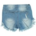 thumbnail image 3 of VIP Jeans Women's Distressed Denim Shorts, Acid Wash, Size 15, 3 of 4