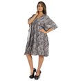 thumbnail image 3 of Moomaya Caftan Court pour Femmes, Robe de Nuit de Couverture, Robe Caftan, Manches Kimono, Tenue de Plage, 3 of 6