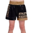 thumbnail image 4 of Moggemol Kids Girls Boys Boxer Clothes Boxing Robe And Print Shorts Gloves Set For Mma Kickboxing Black Gold 8, 4 of 7