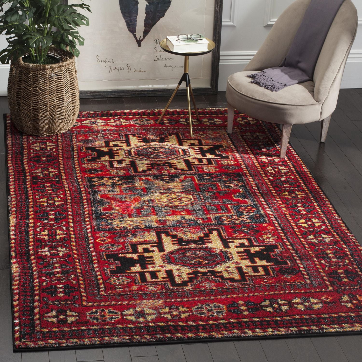 SAFAVIEH Vintage Hamadan Edin Tapis Traditionnel