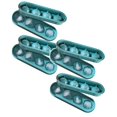 thumbnail image 1 of Oleegame 2PC Baby Popsicle Molds Flexible Ice Tray 4 Ice Molds For Freezer Easy Release Stackable Ice Trays For Cocktail 2PC Green, 1 of 5
