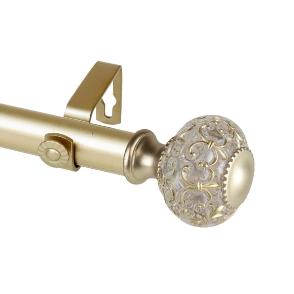 Elyse Curtain Rod 1"" OD 48-84 inch - Gold