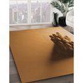 thumbnail image 3 of Ahgly Company Tapis d'Intérieur Lavable en Machine Carré Orange Transitionnel, 8 Pieds Carré, 3 of 7