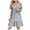 Grey, variant on Kyusrd Summer Dresses For Women 2025 Vacation Short Sleeve Elegant Mini Dress High Waist Pleated Summer Casual Dresses Flowy V Neck Beach Dress Ruffle A Line Sun Dresses Women'S Novelty Dresses