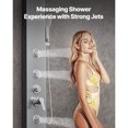 thumbnail image 4 of KFFKFF Shower Panel Tower System with Rainfall Waterfall Shower Head, 53 in Brushed Stainless Steel Shower Column, 5-Function Faucet, Wall-Mount Rain Massage System, 4 of 9