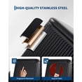 thumbnail image 3 of 30L Black Stainless Steel Step Trash Can – Rectangular Waste Bin with Soft-Close Lid, Removable Inner Bucket and Fingerprint-Resistant Finish for Kitchen, Office and Bathroom – 35 × 29 × 61.5 cm, 3 of 8