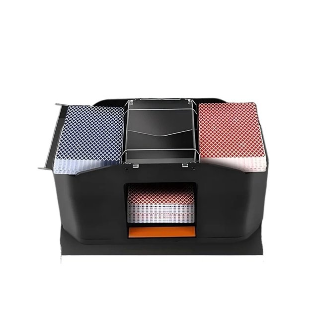 Shuffler de Cartes Électrique Rechargeable 2000mAh, Machine de Shuffling Automatique Portable à Faible Bruit, Facile à Utiliser