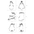 thumbnail image 3 of Moules de Cuisson de Noël, Ensemble de 6 Emporte-Pièces en Acier Inoxydable pour Pâtisserie Bricolage, Formes d'Arbre Bonhomme de Neige Renne Père Noël, Outil de Cuisine Festif pour les Fêtes, 3 of 9