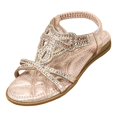thumbnail image 1 of BOBOGOJP Girls Summer Shoes Girls Glitter Beach Shoes Shoes Flat Summer Shoes Glitter Shoes Boho Comfortable Sandals with Rhinestones Glitter Shoes Pink for 13, 1 of 6