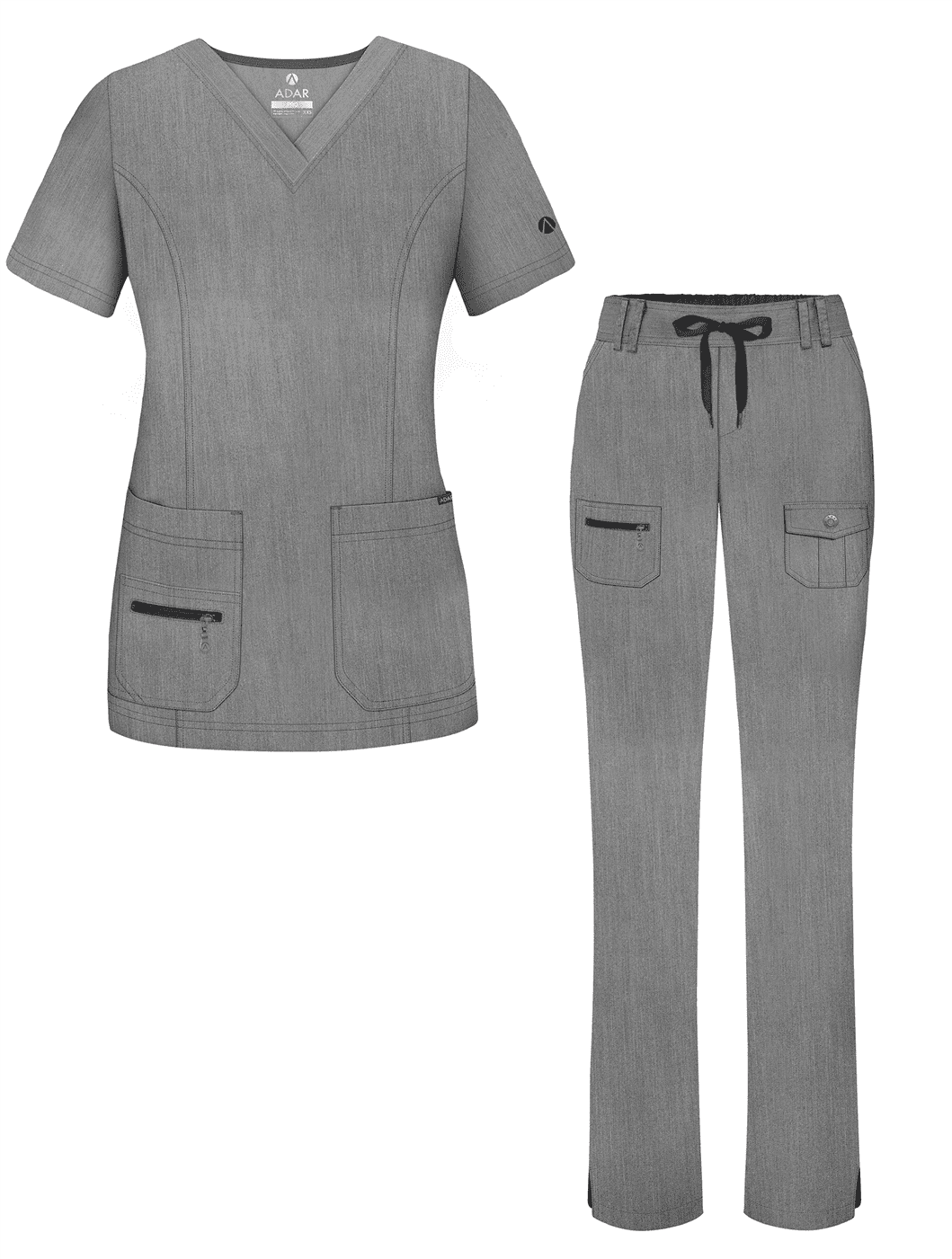 Adar Pro Heather Breakthrough Plus Ensemble de Sarrau pour Femmes - Haut à Col en V Amélioré et Pantalon à Multiples Poches