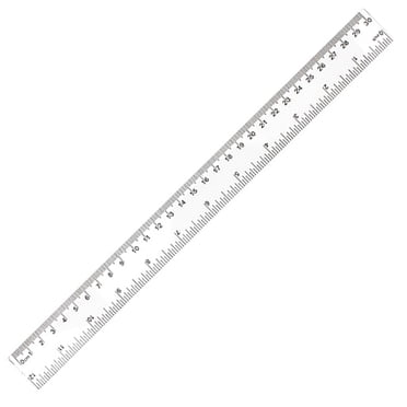 ZTTD Clear Plastic Ruler, 12 Inch Ruler, Clear Ruler with Centimeters and Inches, Straight Plastic Ruler for Home and Office Drawing Measuring Tools