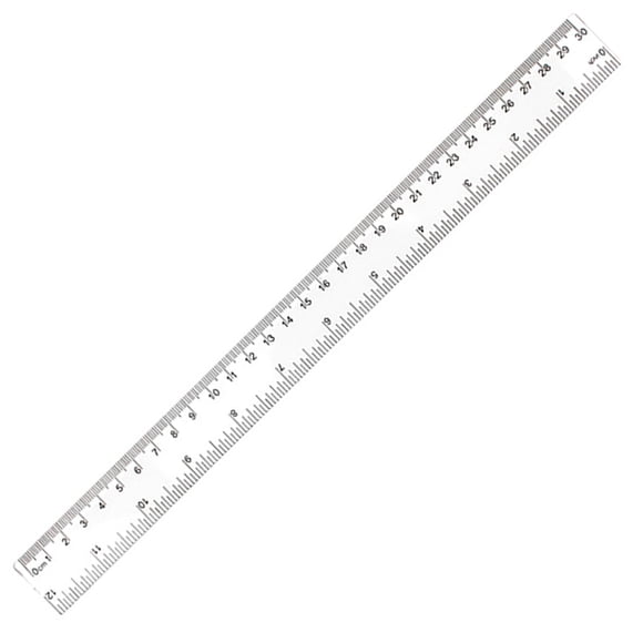 ZTTD 1 Paquet Règle Transparente 12 Pouces Règle en Plastique Règle Droite Transparente Outil de Mesure Règles, Règle Métrique, Règle Droite Transparente pour Usage de Bureau, Outils de Dessin