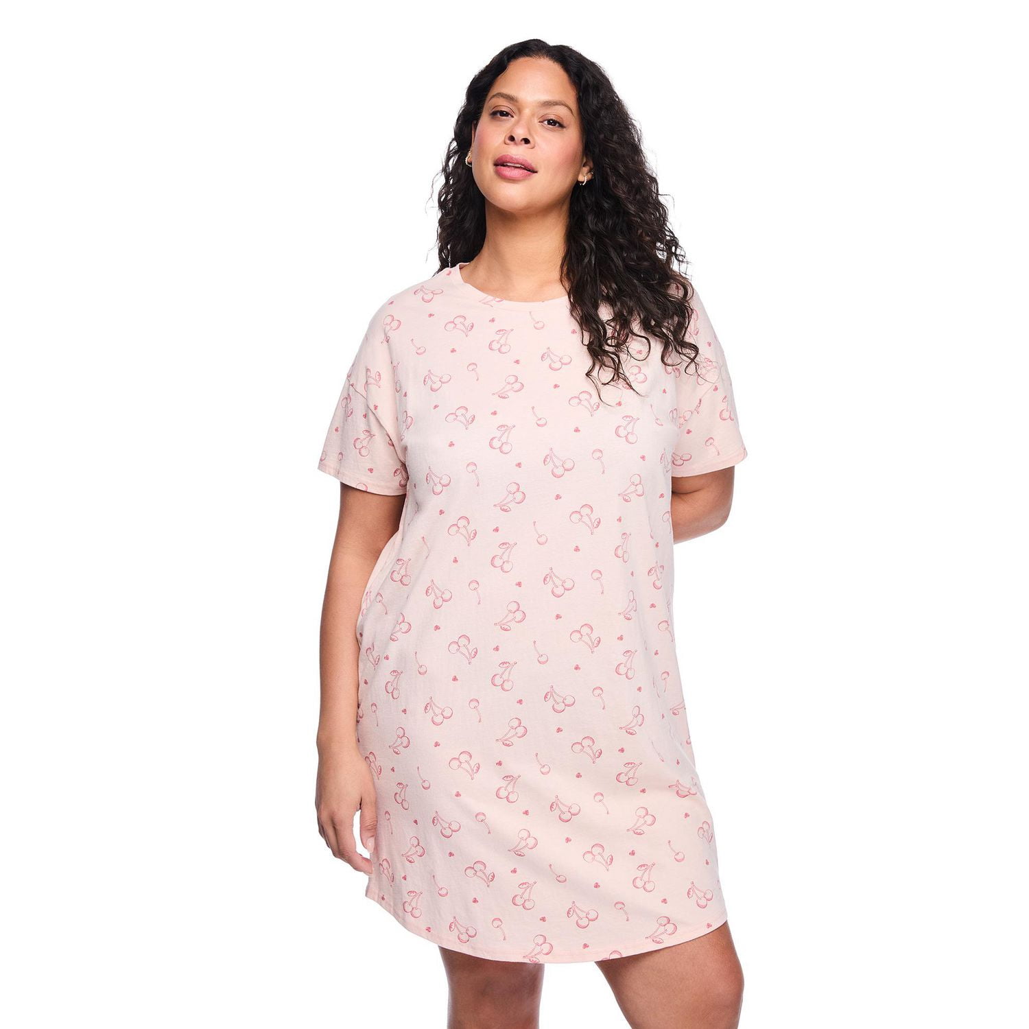 Chemise de nuit à encolure ras du cou George Plus pour femmes