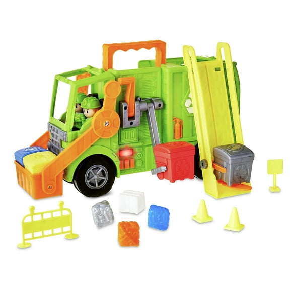 Kid Connection recycling truck playset, 16 pieces