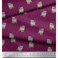 thumbnail image 2 of Soimoi Rayon Fabric Stripe & Cat Animal Fabric Prints By Yard 56 Inch Wide, 2 of 3