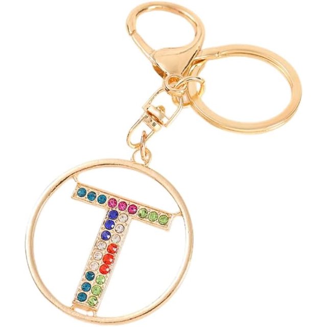 Letter Keychain,26 Letters A-Z Decorative Letter Keychain,Name Keychain for Women Girls Men Teenager Gift
