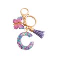 thumbnail image 1 of Visland Butterfly Initial Letter Keychain Pendant Exquisite Practicality Backpack School Bag Decoration Purple Alphabet Keychain for Girls Women, 1 of 8