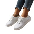 thumbnail image 1 of LSLJS Grandes Chaussures pour Femmes à Lacets à Bout Rond Décontractées Légères en Toile Bonbon Type Planche/chaussures de Sport, Chaussures Plates, 1 of 5
