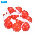 thumbnail image 3 of Unique Bargains 1.5 Inch Fishing Bobbers, Plastic Push Button Round Fishing Float, Red and White 10 Pack, 3 of 7