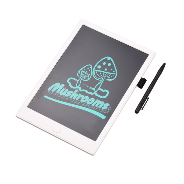 LCD Writing Tablet 10 Inch Monochrome Screen with Stylus Drawing Writing Taking Notes Leaving Messages for Toddlers Boys Girls & Adults White