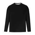 thumbnail image 3 of WEAIXIMIUNG Noël Homme Automne Hiver Décontracté Brossé Col Rond Manches Longues Chemise de Base Haut Blouse, 3 of 3