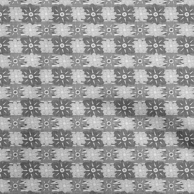 oneOone Cotton Poplin Gray Fabric Floral Sewing Craft Projects Fabric Prints By Yard 56 Inch Wide