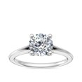 thumbnail image 1 of 1,00 Ct T.p. Rond Véritable Diamond Superbe Bague de Fiançailles Solitaire pour Femme en Or Blanc Massif 14K Taille 3,5, 1 of 8