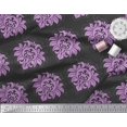 thumbnail image 2 of Soimoi polyester Crepe Fabric Seamless Baroque Damask Printed Fabric 1 Yard 52 Inch Wide, 2 of 3