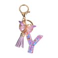thumbnail image 2 of lionlar Porte-Clés en Résine Ornements Filles Femmes Cadeaux Alphabet Anglais Porte-Clés Y Y, 2 of 9