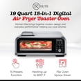 thumbnail image 3 of Kitchen Elite Four Grille-Pain Friteuse à Air Chaud Numérique 18 L, Four à Pizza à Convection, Argent, 3 of 8