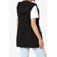 thumbnail image 4 of TheMogan Women's S~3X Drawstring Loose Fit Utility Vest Sleeveless Military Jacket, 4 of 7