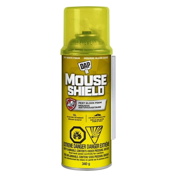 DAP Mouse Shield Foam Sealant & Blocker, 340g, Cream, DAP Mouse Shield Foam Sealant & Blocker, 340g, Cream
