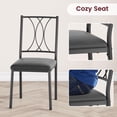 thumbnail image 3 of Dining Table Set for 4, Kitchen Table and Chairs Set for 4, Rectangular Kitchen Table Set, 5 Piece Small Dining Table Set with Upholstered Chairs for Apartment, Small Space, Retro Gray, 3 of 8