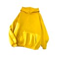 thumbnail image 1 of Innerwin Hoodies Fleece Women Sweatshirt Sport Solid Color Loose Fit Hooded Tops Yellow L, 1 of 2