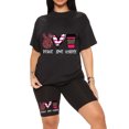 thumbnail image 1 of Innerwin Sweatsuits Short Sleeve Ladies Two Piece Outfit Fitness Crew Neck Loose Fit Jogger Set Style-A XS, 1 of 4
