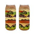 thumbnail image 1 of LSLJS Mode Homme Femme Amusant Imprimé Hamburger Frites Coton Absorbant la Sueur Section Courte, 1 of 2