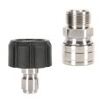 thumbnail image 4 of 2 Pieces Pressure Washer Adapter M22 to 3/8'' Quick Connect Car Wash Accessories Inner Dia 15mm, 4 of 8