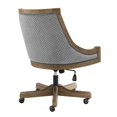 thumbnail image 3 of Linon Nikki Quilted Wood Upholstered Office Chair in Gray, 3 of 10