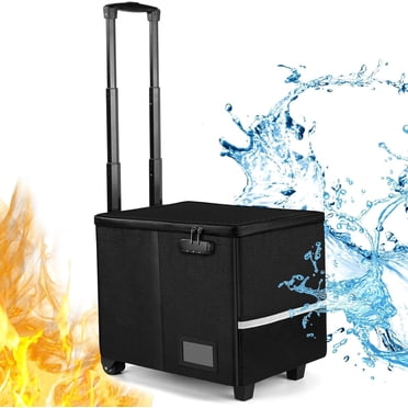 futaiphy Chariot Roulant pour Enseignants - Classeurs Ignifuges pour la Sécurité des Documents, Caisse Roulante Portable avec Roues pour Enseignants, pour l'Enseignement, Bureau